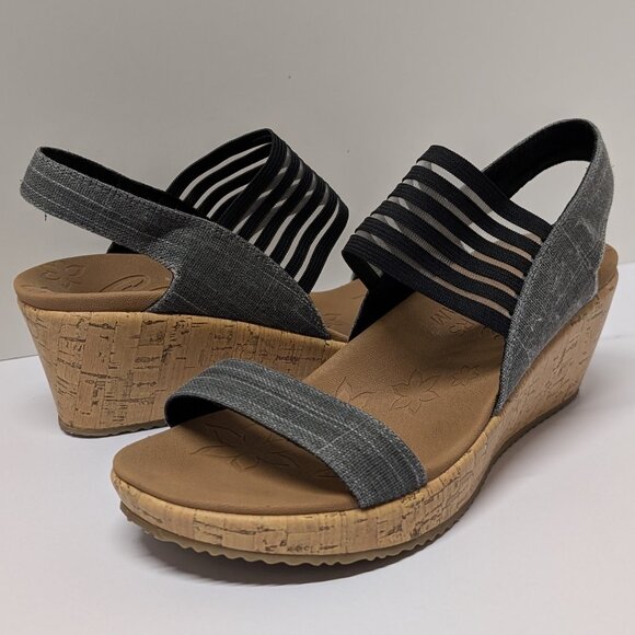 Skechers® Cali Beverlee Smitten Kitten Wedge Sandals - Size 8.5 - Picture 4 of 16